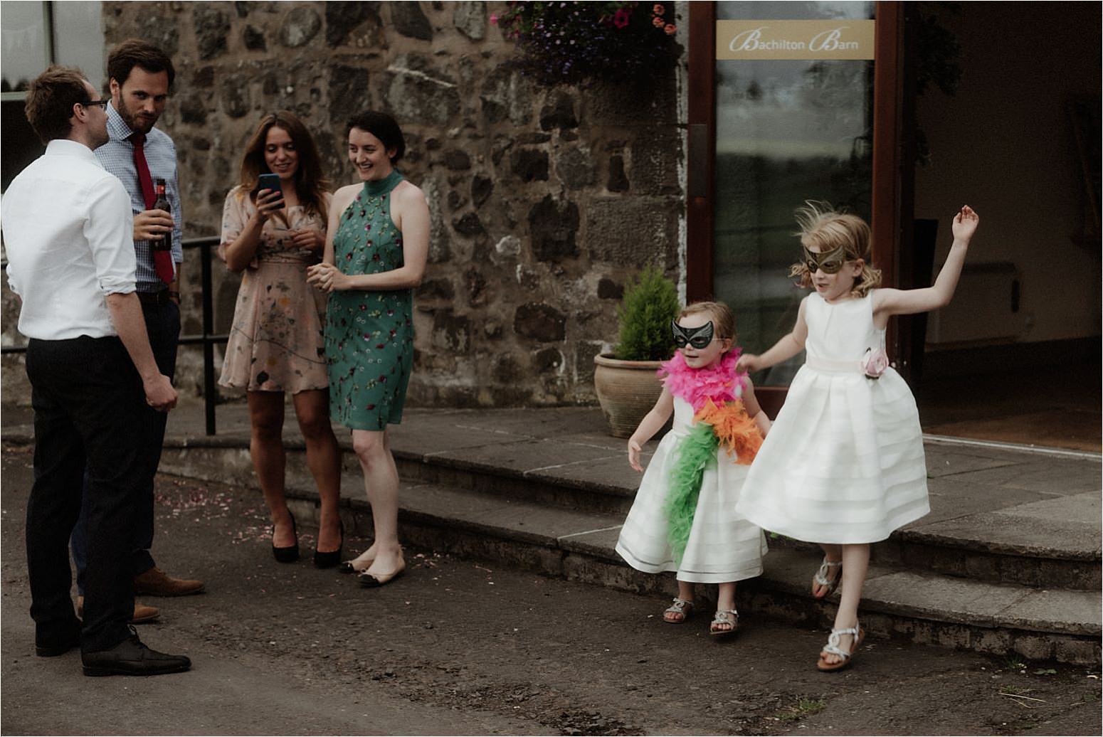 outdoor wedding in scotland at bachilton barn