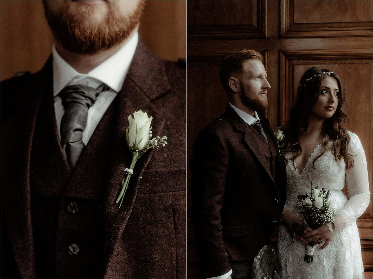 bride and groom during elopement in scotland