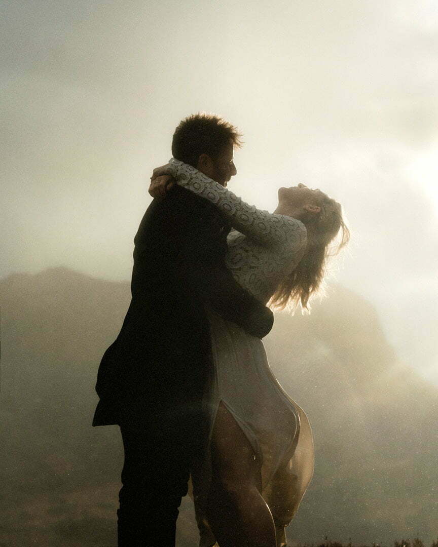 couple in glencoe after their wedding